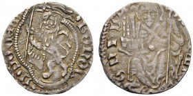 MONETE ITALIANE
BOLOGNA
Giovanni II Bentivoglio, monetazione anonima, 1464-1480. Grosso, lettere gotiche. Ar gr. 1,19 BONONI A DOCET Nel campo leone...
