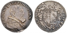 MONETE ITALIANE
BOLOGNA
Urbano VIII (Matteo Barberini), 1623-1644. Gabellone 1624. Ar gr. 9,59 VRBANVS VIII PONT MAX Busto a d., con piviale ornato ...