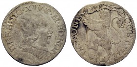 MONETE ITALIANE
BOLOGNA
Benedetto XIV (Prospero Lambertini), 1740-1756. Bianco 1749. Ar gr. 3,18 BENEDIC XIV P M BONON Busto a d. con camauro, stola...