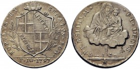 MONETE ITALIANE
BOLOGNA
Governo Popolare, 1796-1797. 10 Paoli 1797. Ar Simile a precedente. Cassanelli 47; Gig. 6. Rara. Bello SPL