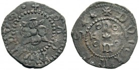 MONETE ITALIANE
FANO
Pandolfo Malatesta, 1384-1417. Picciolo. Æ gr. 0,57 PANDVLFVS Grande rosa a 4 petali. Rv. DOMINVS Nel campo F A N I disposte a ...