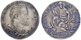 MONETE ITALIANE
FIRENZE
Cosimo I de'Medici, 1536-1574. Testone 1573. Ar gr. 9,26 COSMVS MED MAGNVS DVX ETRVRIAE Busto corazzato a d. Stella a sei pu...