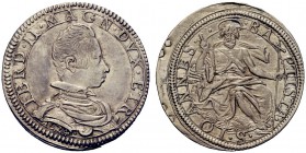 MONETE ITALIANE
FIRENZE
Ferdinando II de’Medici, 1621-1670. Testone 1624. Ar gr. 9,18 FERD II MAGN DVX ETR Busto giovanile corazzato a d., sotto, ne...