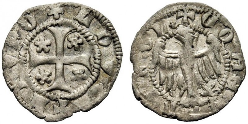 MONETE ITALIANE
MERANO
Leopoldo IV, 1396-1406. Quattrino. Mi gr. 0,57 LVPO LDV...