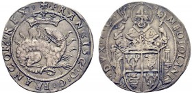 MONETE ITALIANE
MILANO
Francesco I d’Angoulème, re di Francia e duca di Milano, 1515-1522. Grosso da soldi 6. Ar gr. 3,78 FRANCISC D G FRANCOR REX L...