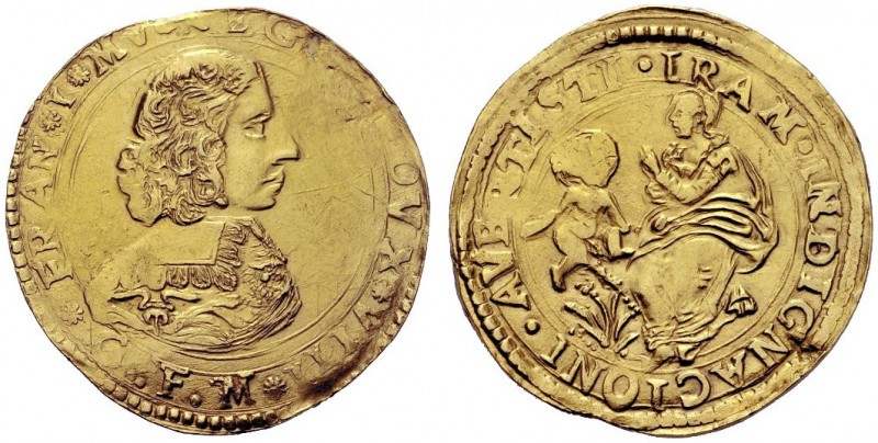 MONETE ITALIANE
MODENA
Francesco I d'Este, 1629-1658. Quadrupla s. data e sigl...