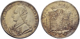 MONETE ITALIANE
MODENA
Ercole III d'Este, 1780-1796. Scudo 1783. Ar gr. 9,14 Busto a s. con onorificenze sul cuore e Collare del Toson d'Oro pendent...