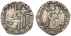 MONETE ITALIANE
NAPOLI
Alfonso I d’Aragona, 1442-1458. Carlino. Ar gr. 3,08 Simile a precedente. Pannuti-Riccio 5; MIR 55. Leggermente tosato. BB