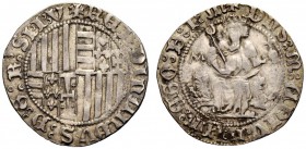 MONETE ITALIANE
NAPOLI
Ferdinando I d’Aragona, 1458-1494. Carlino, sigla M. Ar gr. 3,08 FERDINANDVS D G R S I I V Stemma a tutto campo, inquartato d...