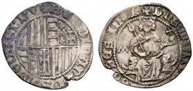 MONETE ITALIANE
NAPOLI
Ferdinando I d’Aragona, 1458-1494. Carlino, sigla M. Ar gr. 3,20 Simile a precedente. Pannuti-Riccio 21d; MIR 72/4. Leggermen...