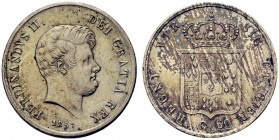 MONETE ITALIANE
NAPOLI
Ferdinando II di Borbone, 1830-1859. Mezza Piastra da 60 Grana 1857. Ar Testa nuda e barbuta. Rv. Stemma coronato. Pannuti Ri...