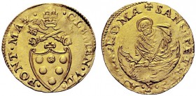 MONETE ITALIANE
ROMA
Clemente VII (Giulio de' Medici), 1523-1534. Fiorino di camera. Au gr. 3,38 CLEMEN VII PONT MAX Stemma sormontato da triregno e...