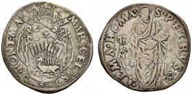 MONETE ITALIANE
ROMA
Marcello II (Marcello Cervini), 1555. Giulio. Ar gr. 2,88 MARCCELVS P PONT MA Stemma semiovale. Rv. S PETRVS ALMA ROMA San Piet...
