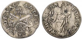 MONETE ITALIANE
ROMA
Sede Vacante, Camerlengo Cardinale Guido Ascanio Sforza di Santa Fiora, 1559. Giulio 1559. Ar gr. 2,81 Simile a precedente. M. ...