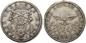 MONETE ITALIANE
ROMA
Sede Vacante, Camerlengo Card. Antonio Barberini, 1655. Scudo 1655. Ar gr. 31,81 Stemma ovale Barberini con maschera leonina, s...