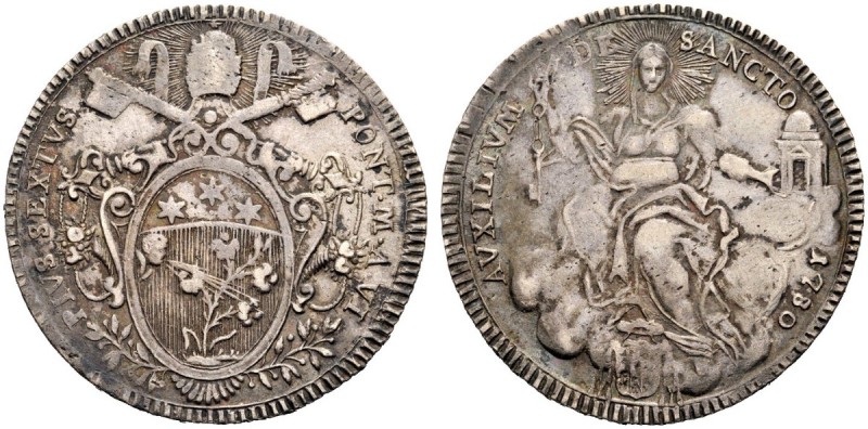 MONETE ITALIANE
ROMA
Pio VI (Giovanni Angelo Braschi), 1775-1799. Scudo romano...