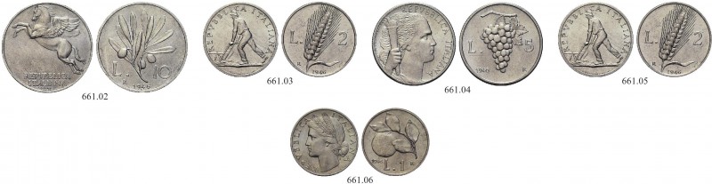 MONETE ITALIANE
ROMA
Repubblica Italiana, dal 1946. Serie 1946 composta da 10 ...