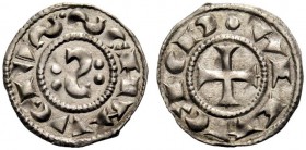 MONETE ITALIANE
SIENA
Repubblica, sec. XII-1390. Denaro. Mi gr. 0,66 Nel campo S più piccola ed allungata. Rv. Croce patente. Tipo MIR 475. SPL