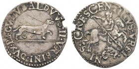 MONETE ITALIANE
URBINO
Guidobaldo II della Rovere, 1538-1574. Armellino. Ar gr. 1,06 GVI VBALDVS II VRBINI DVX III Ermellino gradiente a d.; sotto P...