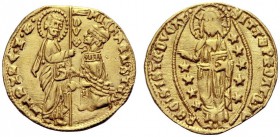 MONETE ITALIANE
VENEZIA
Michele Steno doge LXIII, 1400-1413. Ducato. Au gr. 3,51 MIChAEL STEN Tipo solito. Paolucci 1; Fried. 1230. Schiacciatura su...