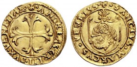 MONETE ITALIANE
VENEZIA
Andrea Gritti doge LXXVII, 1523-1532. Scudo d’oro di III Tipo. Au gr. 3,37 ANDREAS GRITI DVX VENETIAR Croce ornata e fiorata...