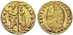 MONETE ITALIANE
VENEZIA
Francesco Donà doge LXXIX, 1545-1553. Zecchino. Au gr. 3,50 FRAN DON Tipo solito. Paolucci 1; Fried. 1250. SPL