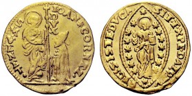 MONETE ITALIANE
VENEZIA
Giovanni Corner II doge CXI, 1709-1722. Zecchino. Au gr. 3,45 IOAN CORNEL Tipo solito. Paolucci 13; Fried. 1372 BB