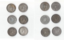 LOTTI ITALIANE
Lotto di n. 6 esemplari delle 5 Lire da Carlo Felice a Vittorio Emanuele II. Presenti: 1826 To(2), 1829 Ge, 1848 Ge, 1870 Roma. Da esa...