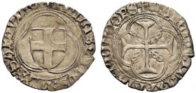 MONETE SAVOIA
Filiberto I, 1472-1482. Parpagliola. Ar gr. 2,28 PhILIBERTVS DVX SABAVDIE PR Scudo di Savoia in doppia cornice. Rv. MARChIO IN ITALIA P...