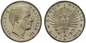 MONETE SAVOIA
Vittorio Emanuele III, Re d’Italia, 1900-1943. Lira 1905 Aquila sabauda. Ar Come precedente. Pag. 765; Gig. 129. Molto Rara. Insignific...