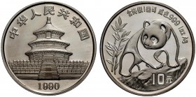 MONETE STRANIERE
CINA
Repubblica Popolare, dal 1949. 10 Yuan 1990 Panda. Ar. KM#276. PROOF