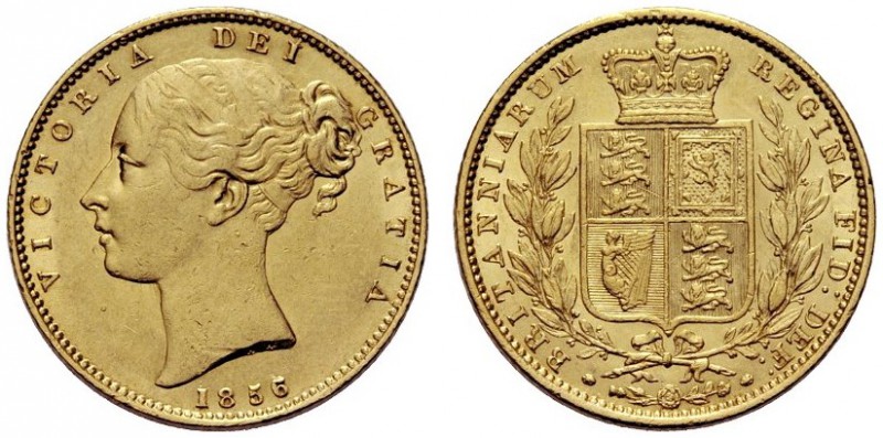 MONETE STRANIERE
GRAN BRETAGNA
Regina Vittoria, 1837-1901. Sterlina 1856. Au g...