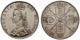 MONETE STRANIERE
GRAN BRETAGNA
Regina Vittoria, 1837-1901. Fiorino 1887. Ar gr. 11,25. KM#762. Più di SPL