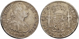 MONETE STRANIERE
MESSICO
Carlo IV di Spagna, 1788-1808. 8 Reales 1796 FM. Ar gr. 26,71. KM#109. Buon BB