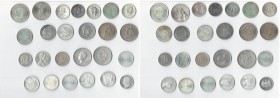 LOTTI STRANIERE
Lotto di n. 25 Monete in argento e metallo estere. Si segnala India, Buthan. Da esaminare. Da BB a q. FDC
