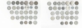 LOTTI STRANIERE
Lotto di n. 30 Monete Italiane ed Estere in Argento e Metallo dal 1900 al 1970. Da esaminare. Da BB a q. FDC