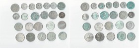 LOTTI STRANIERE
Lotto di n. 23 Monete Italiane ed Estere in Argento e Metallo dal 1870 al 1970. Da esaminare. Da BB a q. FDC