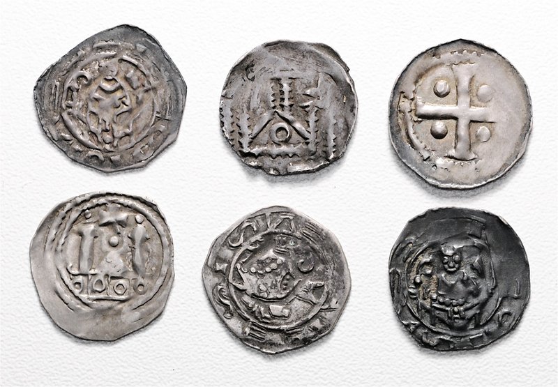 Münzen Erzbistum Salzburg Eberhard I. 1147 - 1164
 Lot 6 Stück Friesacher Pfenn...