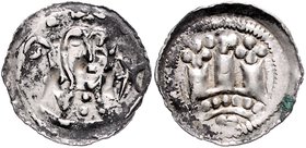 Münzen Erzbistum Salzburg Konrad II. 1164 - 1168
 Friesacher Pfennig o. J. Friesach. 1,21g. Baumg. F2/7b vz
