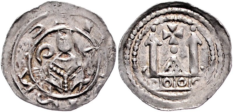 Münzen Erzbistum Salzburg Eriacensis - Gepräge um 1170
 Friesacher Pfennig o. J...