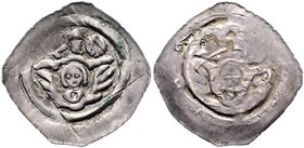 Münzen Erzbistum Salzburg Rudolf von Hoheneck 1284 - 1290
 Pfennig o. J. Salzburg. 0,64g. CNA Ca 55, Luschin 60. ss/vz