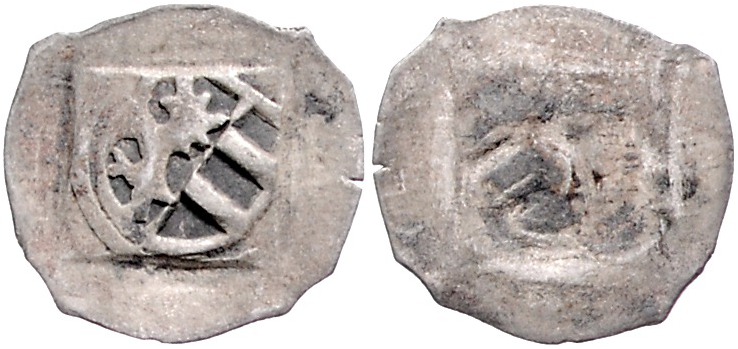 Münzen Erzbistum Salzburg Pilgrim II. von Puchheim 1365 - 1396
 Pfennig o. J. S...