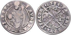 Münzen Erzbistum Salzburg Matthäus Lang von Wellenburg - 09. Juni 1519 - 30.März 1540
 Sechser 1536 Salzburg. 2,71g. HZ252 ss
