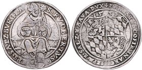 Münzen Erzbistum Salzburg Ernst Herzog (Prinz) von Bayern - 21. April 1540 - 16. Juli 1554
 Guldiner 1553 Salzburg. 28,70g. HZ398 ss