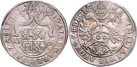 Münzen Erzbistum Salzburg Johann Jakob Khuen von Belasi-Lichtenberg - 28. November 1560 - 14. Mai 1586
 Guldentaler 1568 Salzburg. 24,50g. HZ628 ss+