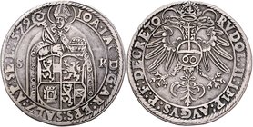 Münzen Erzbistum Salzburg Johann Jakob Khuen von Belasi-Lichtenberg - 28. November 1560 - 14. Mai 1586
 Guldentaler 1579 Salzburg. 24,25g. HZ642 ss
