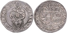 Münzen Erzbistum Salzburg Johann Jakob Khuen von Belasi-Lichtenberg - 28. November 1560 - 14. Mai 1586
 1/2 Taler 1563 Salzburg. 14,26g. HZ654 ss/vz