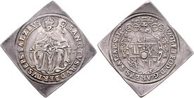 Münzen Erzbistum Salzburg Wolf Dietrich von Raitenau - 2. März 1587 - 7. März 1612
 1/4 Taler Klippe o.J. Salzburg. 7,10g. HZ991 ss+