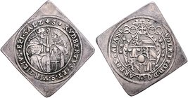 Münzen Erzbistum Salzburg Wolf Dietrich von Raitenau - 2. März 1587 - 7. März 1612
 1/4 Taler Klippe o.J. Salzburg. 7,00g. HZ992 ss