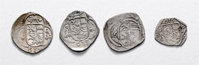 Münzen Erzbistum Salzburg Markus Sittikus Graf von Hohenems - 18. März 1612 - 9. Oktober 1619
 Lot 4 Stück Zweier, Pfennig (1)612, (16) 13, 1619, 161...